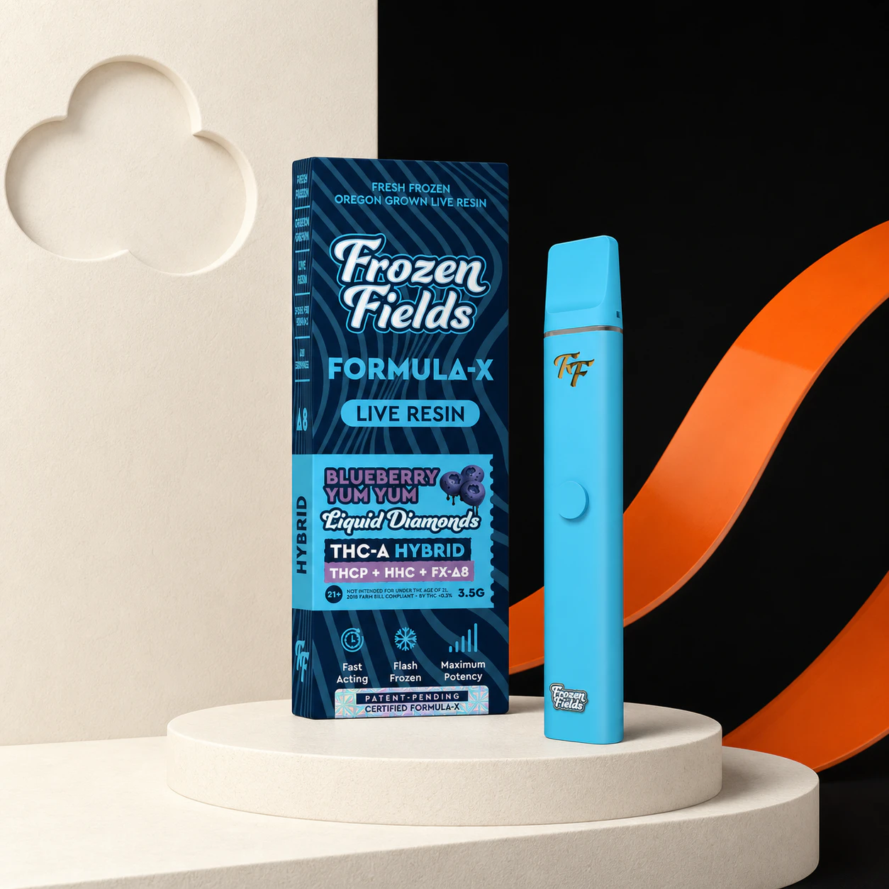 Frozen Fields Formula X THC-A Live Resin Vape 3.5G product render